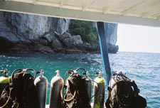 View from Boat with Tanks