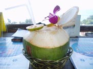 Pina Colada served in Coconut