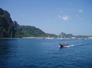 Heading into port with Thai boat